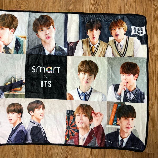 BTS GROUP [BTS X Smart Uniform] Promotional Official Blanket / New, Rare / Gift