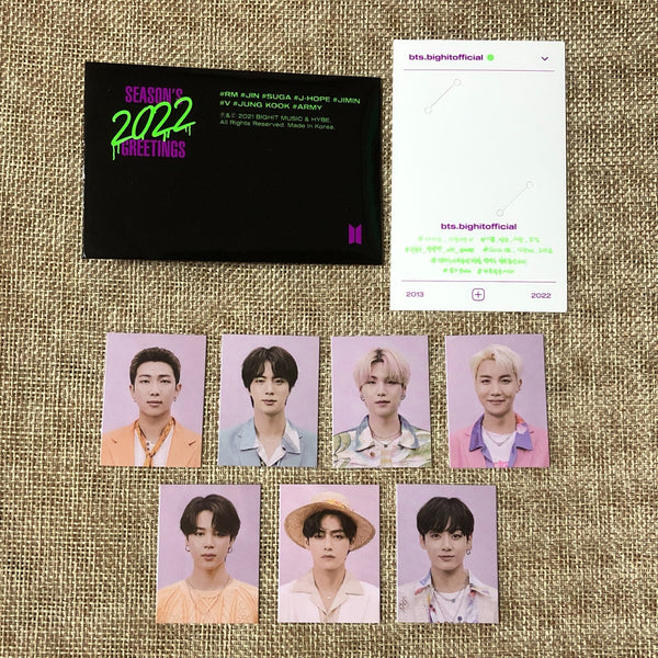 BTS [2022 Season's Greetings] Official ID Photo Photocard Set, 7 PC / New / Gift