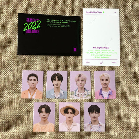 BTS [2022 Season's Greetings] Official ID Photo Photocard Set, 7 PC / New / Gift