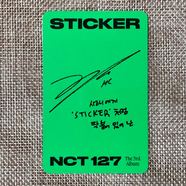 NCT 127 HAECHAN [ STICKER ] Official Photocard, STICKY Ver / New / Gift