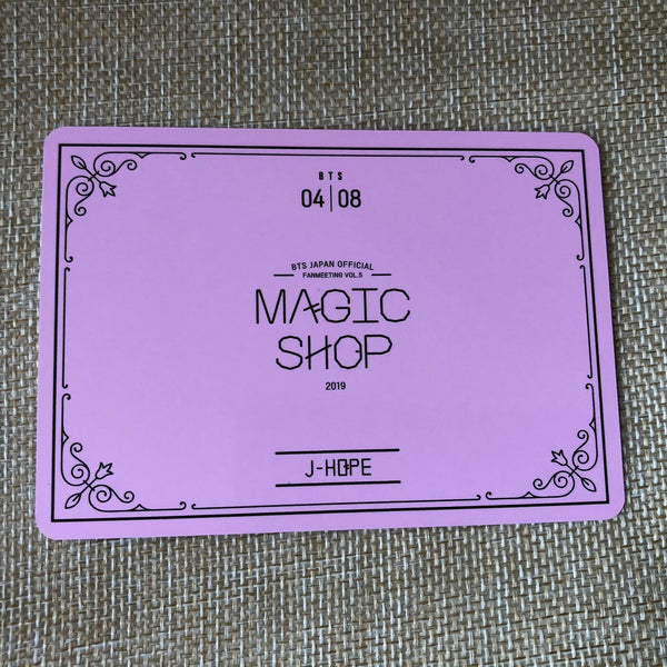 BTS J-HOPE 4/8 [2019 MAGIC SHOP Fan Meeting Japan] Official Photocard / Gift