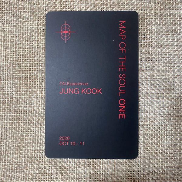 BTS JUNGKOOK [ Map of the Soul ON:E DVD ] Official Photocard / New / Gift