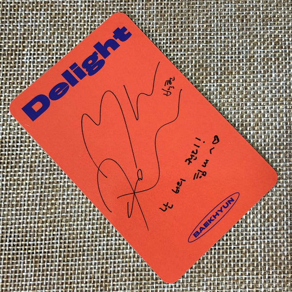 EXO BAEKHYUN #5 [ Delight ] Official Photocard, 2nd mini CHEMISTRY / New / Gift