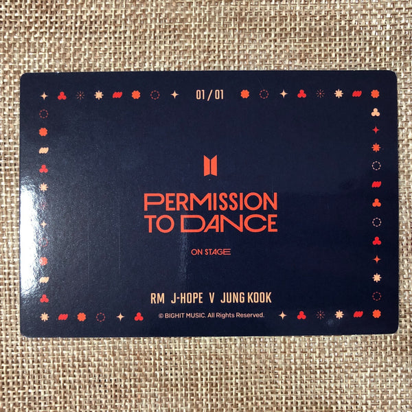 BTS GROUP 1/1 [PTD PERMISSION TO DANCE ON STAGE] Official Mini Photocard / Gift