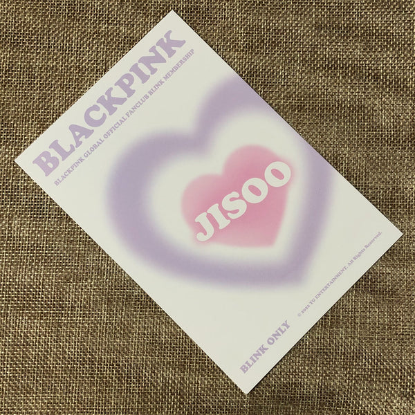 BLACKPINK JISOO [Global Official Fanclub BLINK Early Bird] Postcard / New / Gift