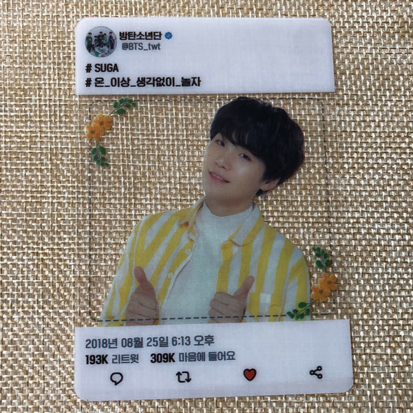 BTS SUGA [ Love Yourself Concert Army Booth ] Transparent Photocard / New / Gift