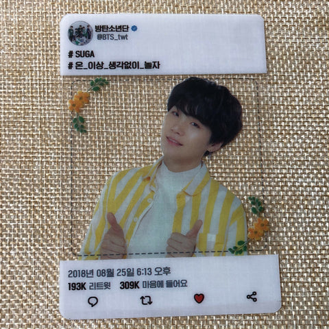 BTS SUGA [ Love Yourself Concert Army Booth ] Transparent Photocard / New / Gift