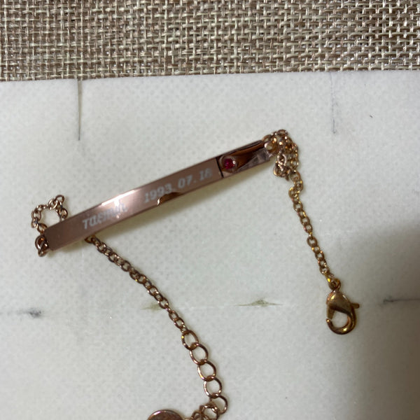 SHINEE [ TAEMIN Birthday Official Bracelet ] Pink Gold, SM / New, Rare / Gift