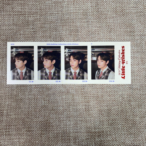 BTS V Taehyung [ 2021 Holiday Little Wishes ] Official 4 cut photocard /New /GFT