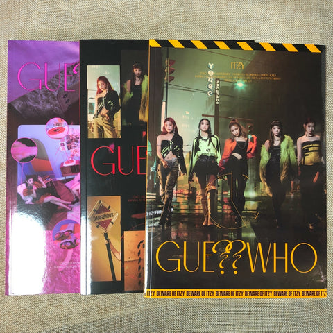 ITZY [ GUESS WHO Album Photobook + CD ] Day Day&Night Night Ver. NO PC / New /+G