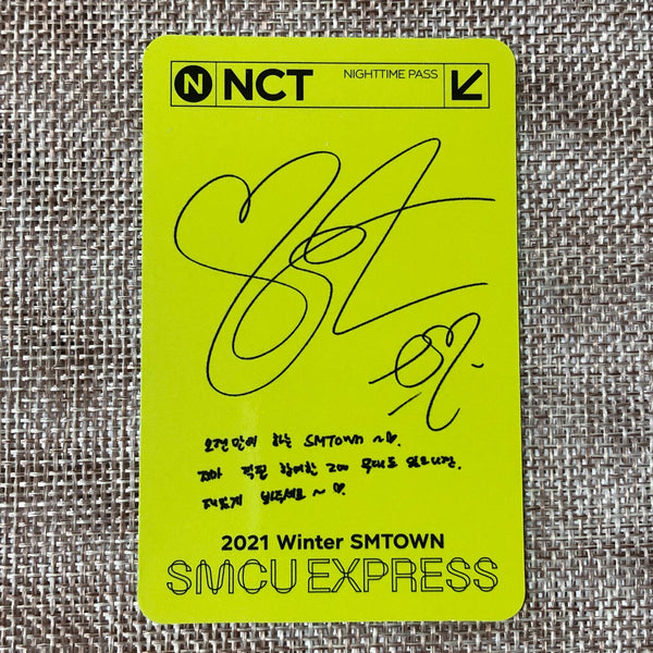 NCT 127 TAEYONG [2021 Winter SMTOWN SMCU EXPRESS] Official Photocard / Gift