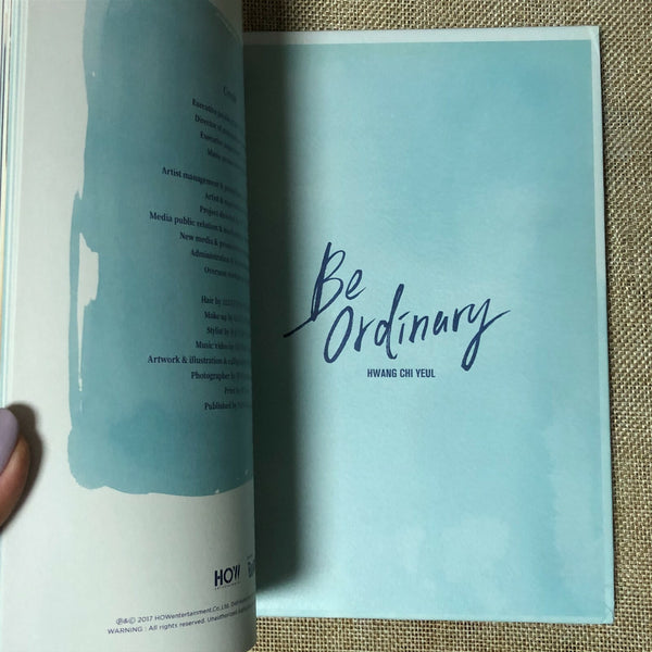 HWANG CHI YEUL [ Be Ordinary ] Official 1st Mini Album, CD + Photobook / New