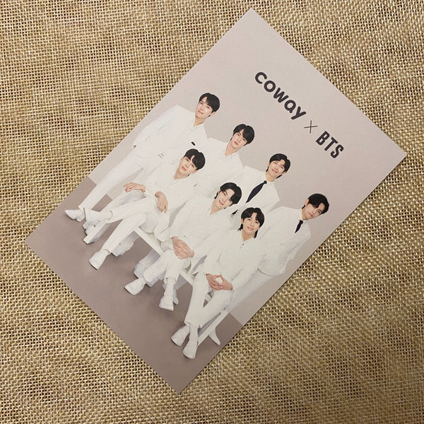 BTS GROUP #2 [BTS x COWAY] Official Postcard Photocard Limited / New, Rare /+G