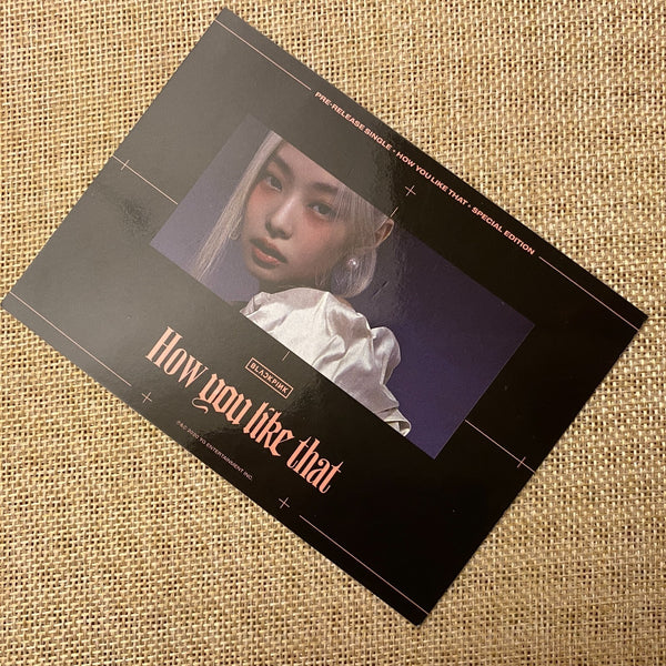BLACKPINK JENNIE #2 [How You Like That] Official Postcard Photocard / New / Gift