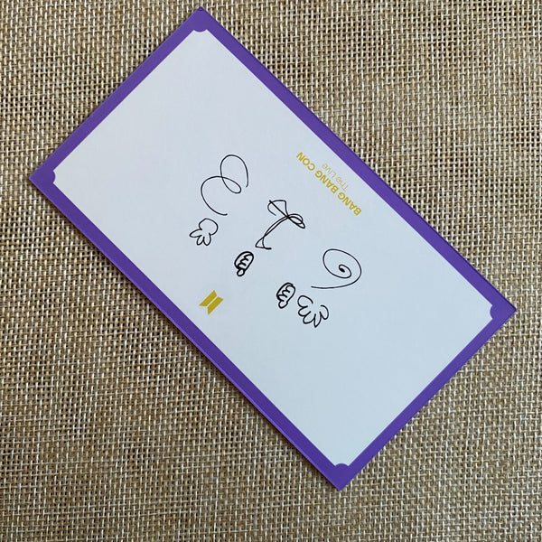 BTS V 2/4 [BANG BANG CON The Live] Official Message Photocard / New, Rare / Gift