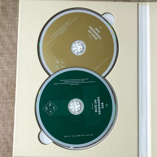 BTS GROUP [ Memories of 2016 ] Official Photobook + DVD Set / New / Gift