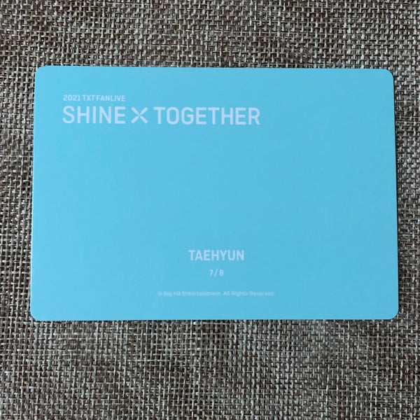 TXT TAEHYUN 7/8 [2021 Shine Together Fanlive] Official Mini Photocard / Gift