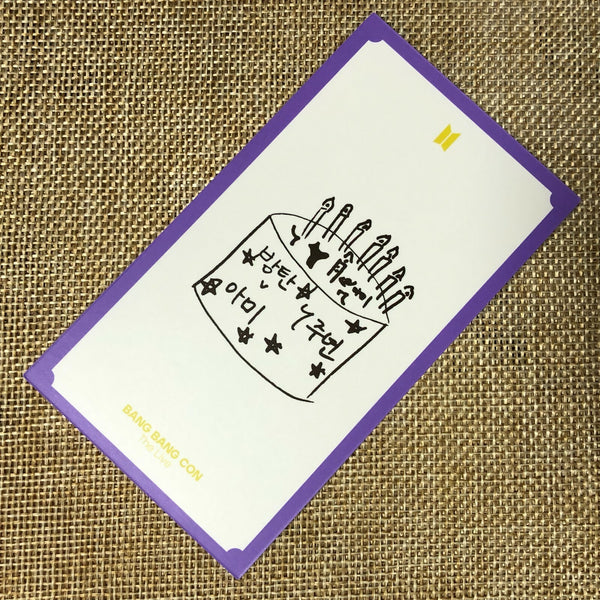 BTS RM 3/4 [ BANG BANG CON The Live ] Official Message Photocard / New / Gift