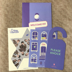 BTS [FESTA D-Day Calendar 8th] Official Welcome Kit Door Sign Sticker Dice /+G