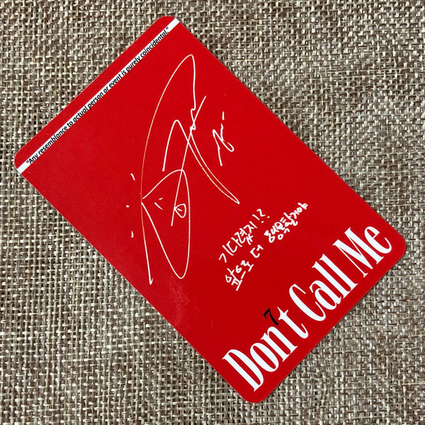 SHINEE ONEW [DON'T CALL ME] Official Photocard, 7th Photovoook Ver / New / Gift