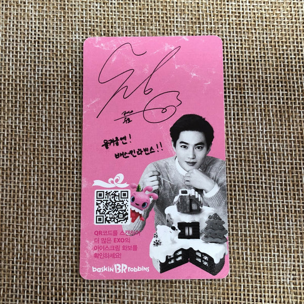 EXO SUHO [ Baskin Robbins ] Official Photocard, EXO-K / New, Rare / Gift