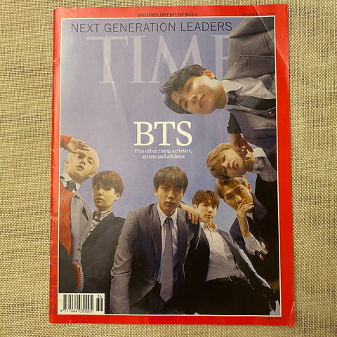 BTS GROUP [ Time Magazine, 2018 October 22 ] / Mint, Rare / Gift