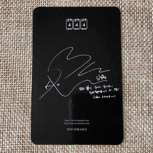 EXO BAEKHYUN [ Lotto ] Official Photocard, 3rd Album Chinese Ver. / New / Gift