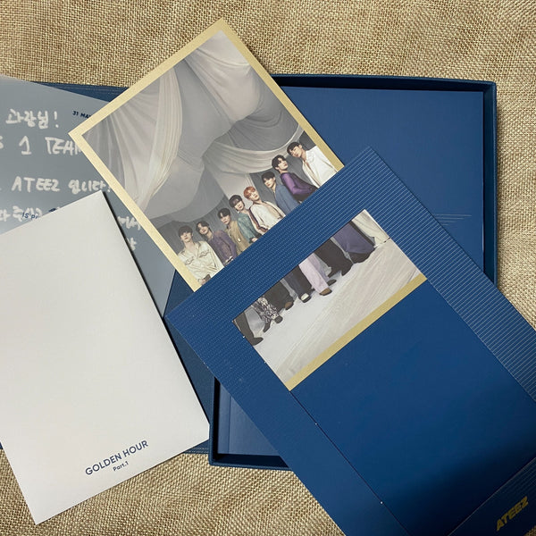 ATEEZ All Member Signed Promo Album [Golden Hour Part. 1] Message Full Set /+G