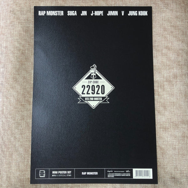 BTS RM [ 2nd Muster ZIP CODE 22920 ] Official Mini Poster / New / Gift
