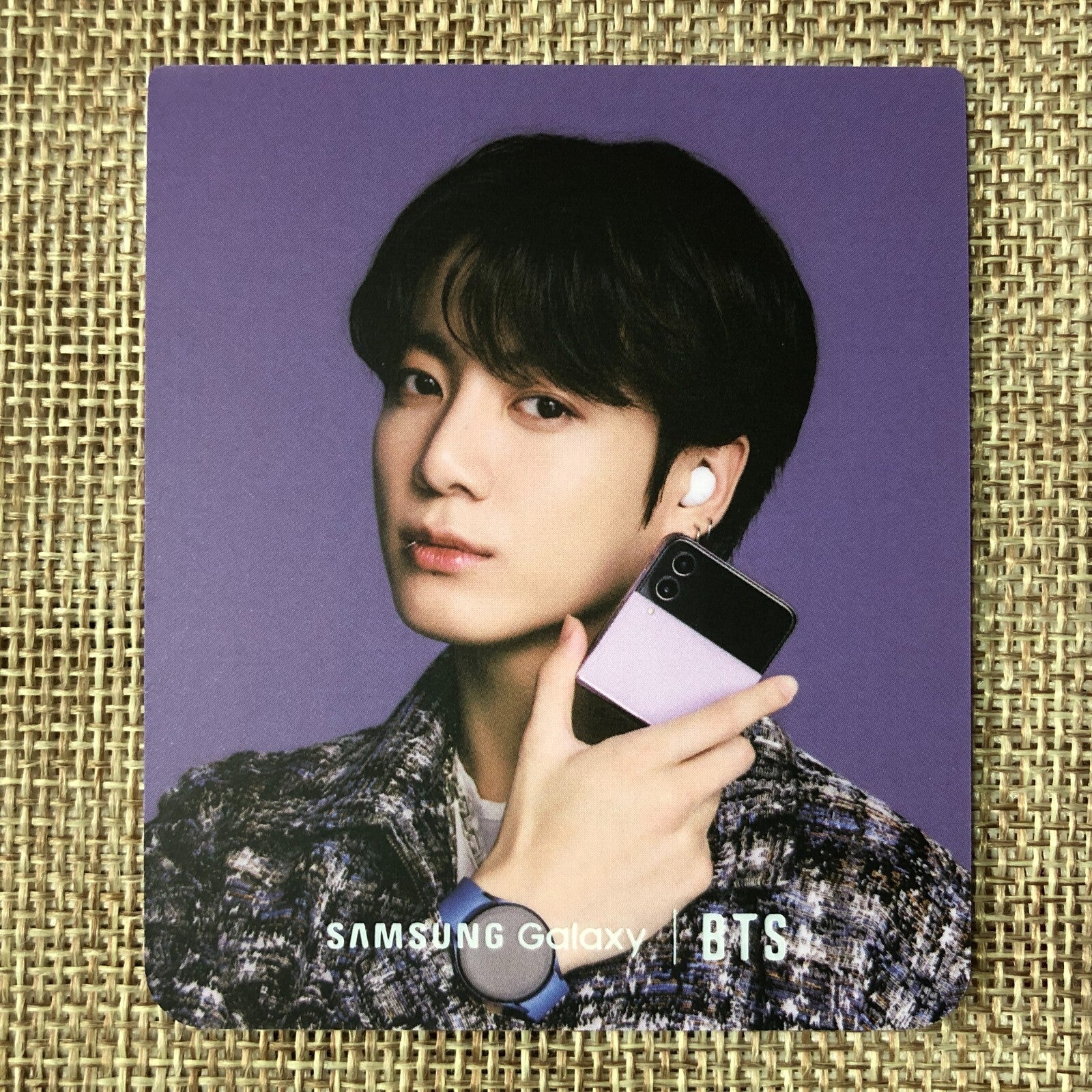 BTS JUNGKOOK [Samsung Galaxy Z Flip 4] Official Photocard, Limited / New / Gift