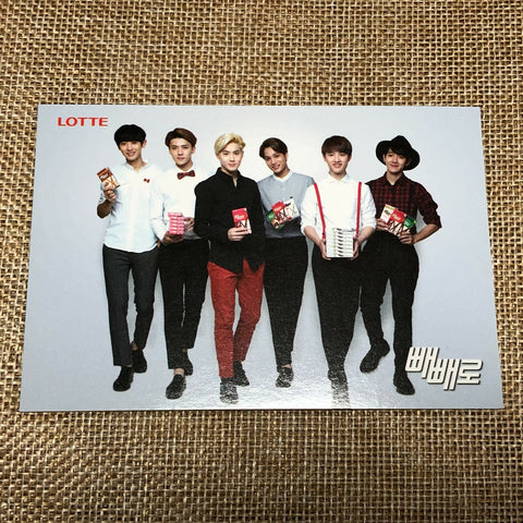 EXO GROUP #2 [ Lotte Peperoday ] Official Photocard, EXO-K / New, Rare / Gift
