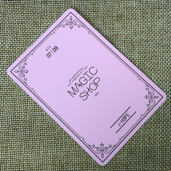 BTS J-HOPE 7/8 [MAGIC SHOP Fan Meeting Japan] Official Mini Photocard / Gift