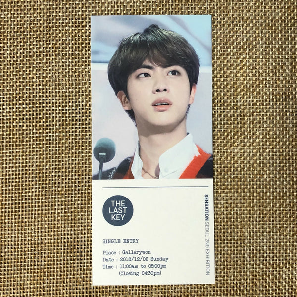 BTS JIN [ The Last Key Exhibition ] Ticket Photocard / New, Rare / Gift