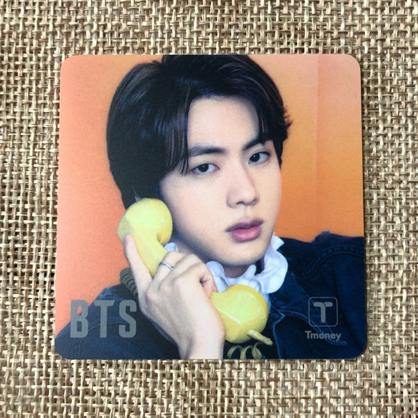 BTS JIN [ 2021 CU T-Money ] Official Mini transparent Photocard / New / Gift