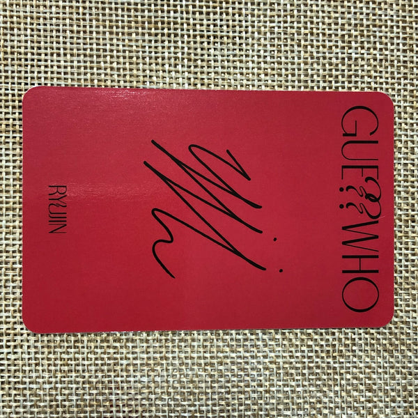 ITZY RYUJIN #4 [ GUESS WHO ] Official Special Photocard / New / Gift