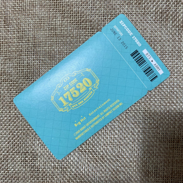 BTS V [ 2nd Muster 17520 ] Official Photocard Photo Ticket / New, Rare / Gift