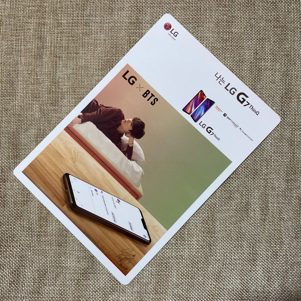BTS SUGA [ LG x BTS G7 ThinQ ] Mini Poster Photocard, LG / New, Rare / Gift