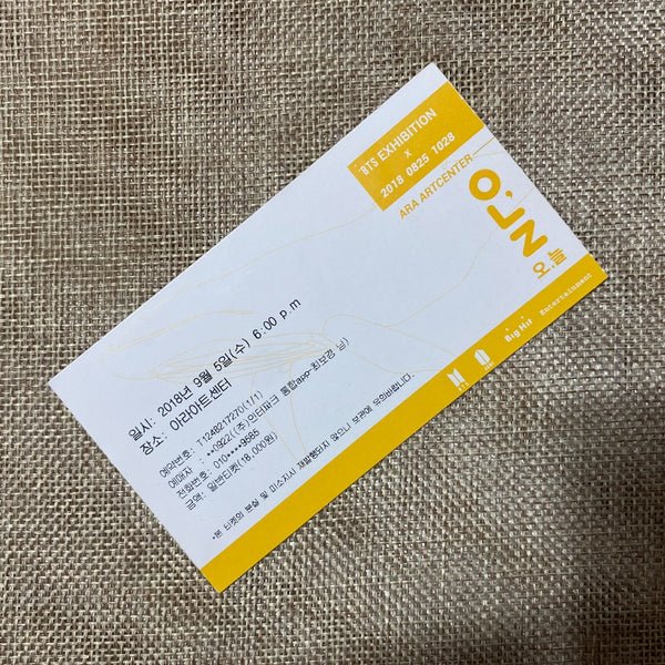 BTS 2018 #3 [ Oh Always Exhibition ] Official Ticket / New, Rare / Gift