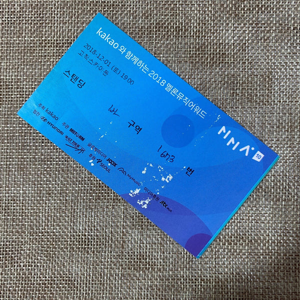 BTS 2018 [ Kakao Melon Music Award ] Official Concert Ticket / New, Rare / Gift