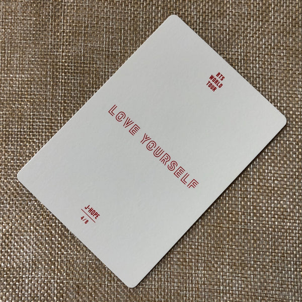 BTS J-HOPE 4/8 [ Love Yourself World Tour ] Official Mini Photocard / New / Gift