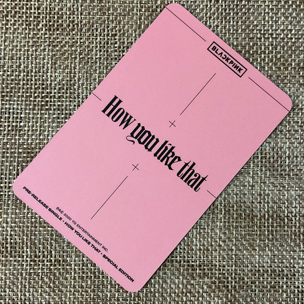 BLACKPINK JISOO #1 [How You Like That] Official Photocard, Special Ed. / Gift
