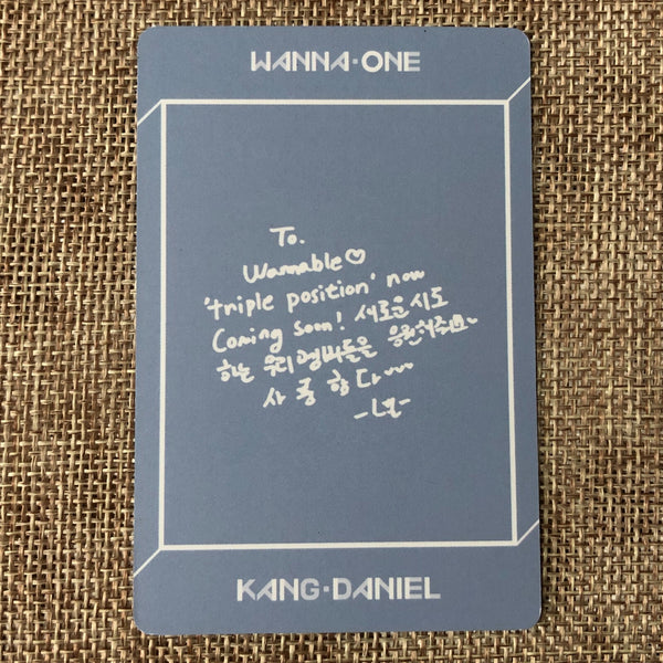 WANNA ONE KANG DANIEL [Undivided] Official Photocard, Triple Position / Gift