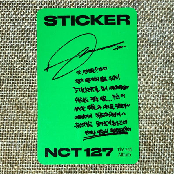 NCT 127 JUNGWOO [ STICKER ] Official Photocard, STICKY Ver. / New / Gift
