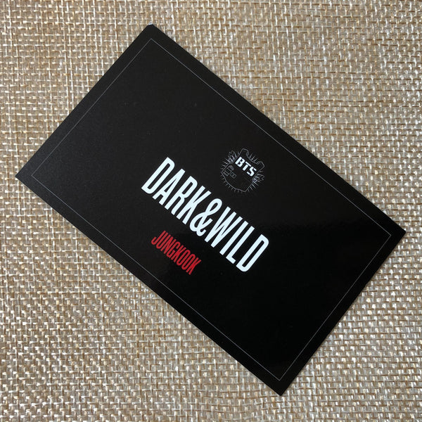 BTS JUNGKOOK [ Dark & Wild Official Photocard ] 1st Studio Album / NEW /+Gift