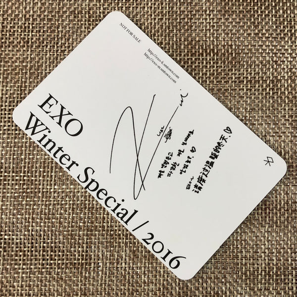 EXO KAI [ 2016 Winter Special For Life ] Official Photocard / New, Rare / Gift