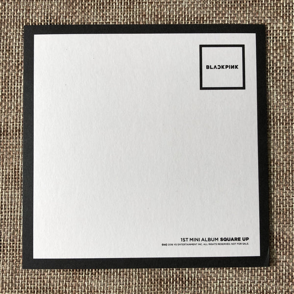 BLACKPINK GROUP [SQUARE UP] Official Postcard, 1st Mini Black Ver. / New / Gift