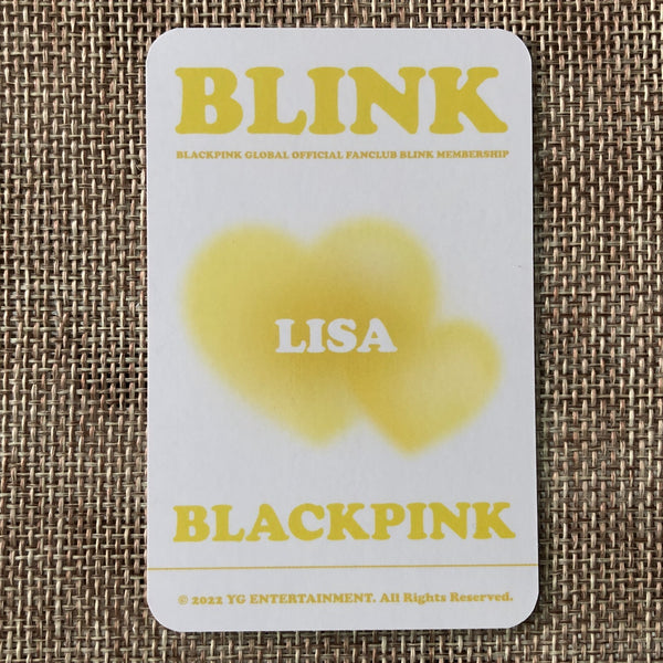 BLACKPINK LISA #2 [Global Official Fanclub BLINK] Early Bird Photocard / Gift