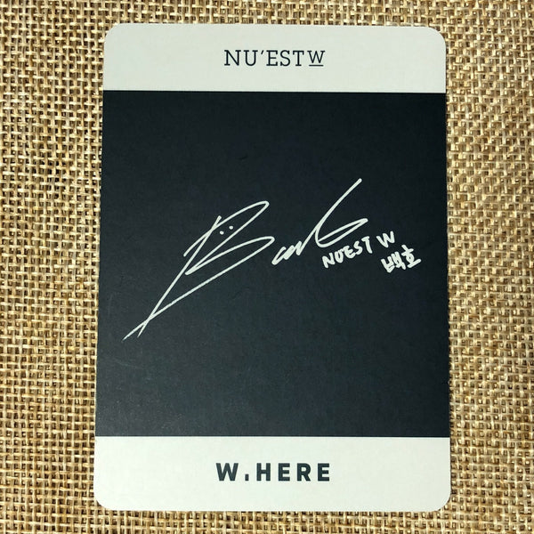 Nu'est W BAEKHO #4 [ W.HERE ] Official Photocard / New, Rare / Gift