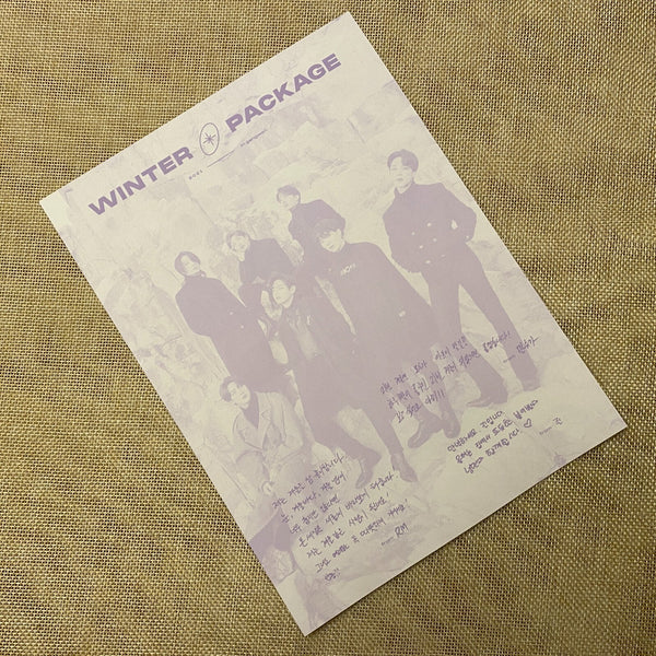 BTS GROUP [2021 Winter Package] Official Mini Poster Set (2ea) / New, Rare /+G