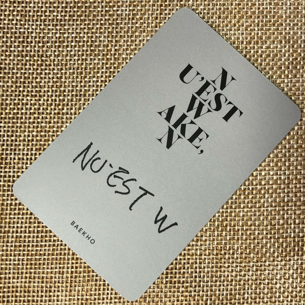 Nu'est W BAEKHO #2 [ WAKE, N ] Official Photocard / New, Rare / Gift